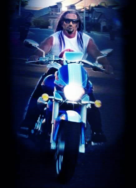 Bob Rosenberg pop star on motorcycle