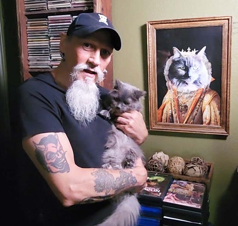 Chris Arendt at home, many trades